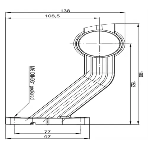 LED Global LG176 - 3 Function Led 90 Degree Stalk Marker Light (RH)