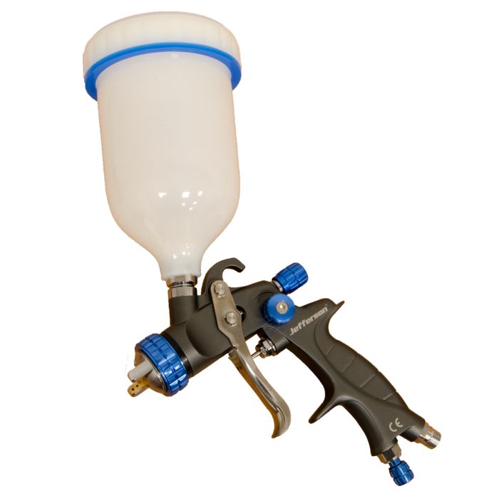 Jefferson HVLP gravity feed spray gun with 600ml cup