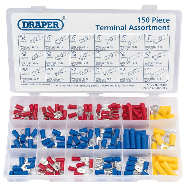 Draper Insulated Terminal Assortment 150 Piece