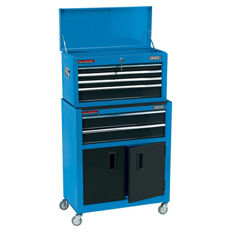 Draper 24" Combined Roller Cabinet and Tool Chest Blue
