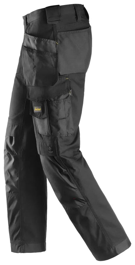 Snickers 3214 Canvas+ Craftsmen Holster Pockets Trousers - Black