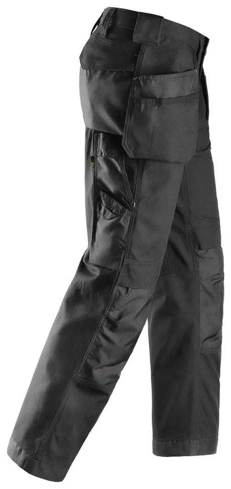 Snickers 3214 Canvas+ Craftsmen Holster Pockets Trousers - Black