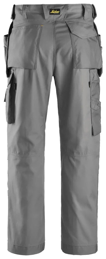 Snickers 3214 Canvas+ Craftsmen Holster Pockets Trousers - Grey