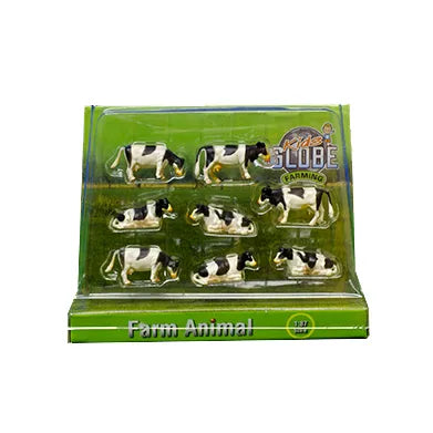 Kids Globe Black & White Cows (Pack of 8) 