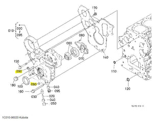 Kubota Plug 1C010-96020 - Genuine Gear Case and Front Cover Drain Plug