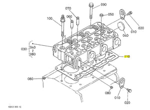 Kubota 1G063-03310 Cylinder Head Gasket | Genuine OEM Replacement