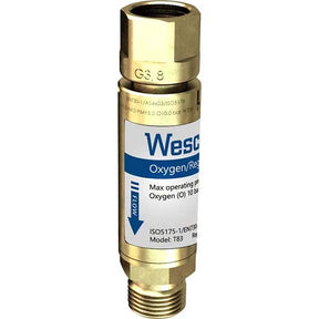 Wescol Type 83 (T83) Regulator Mounted Oxygen Flashback Arrestor - Advanced Gas Safety Device