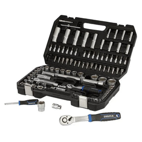 Draper Hi-Torq Metric Socket Set 1/4" & 1/2" Sq. Dr. (108 Piece)