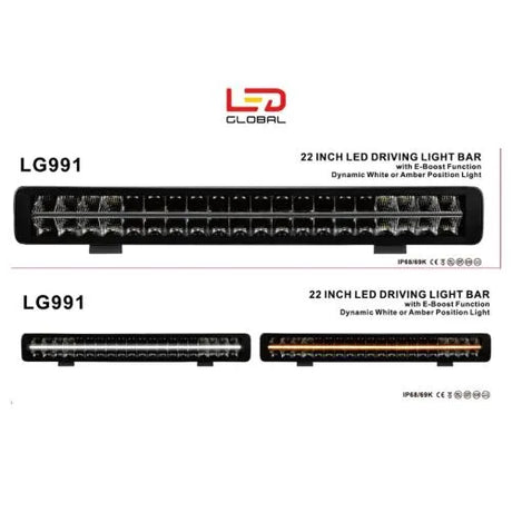22" LED Driving Light Bar - 200W, Boost Function & Dynamic Start-Up