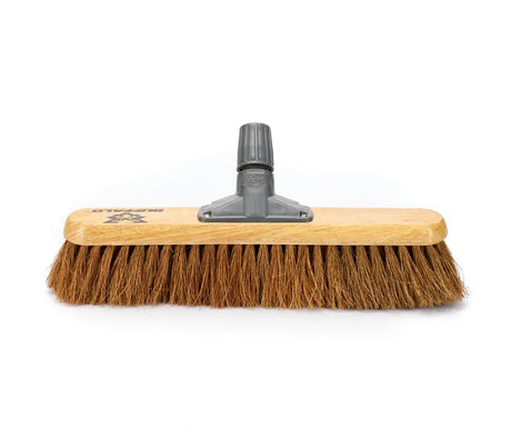 Buffalo 18" Platform Broom Head with Soft Coco Bristles and Tuff-Lok Bracket