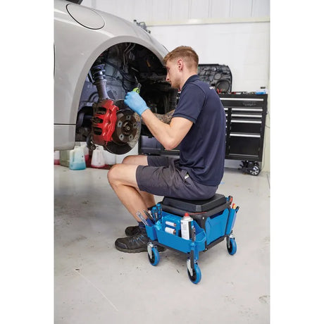 Draper Work Stool Blue