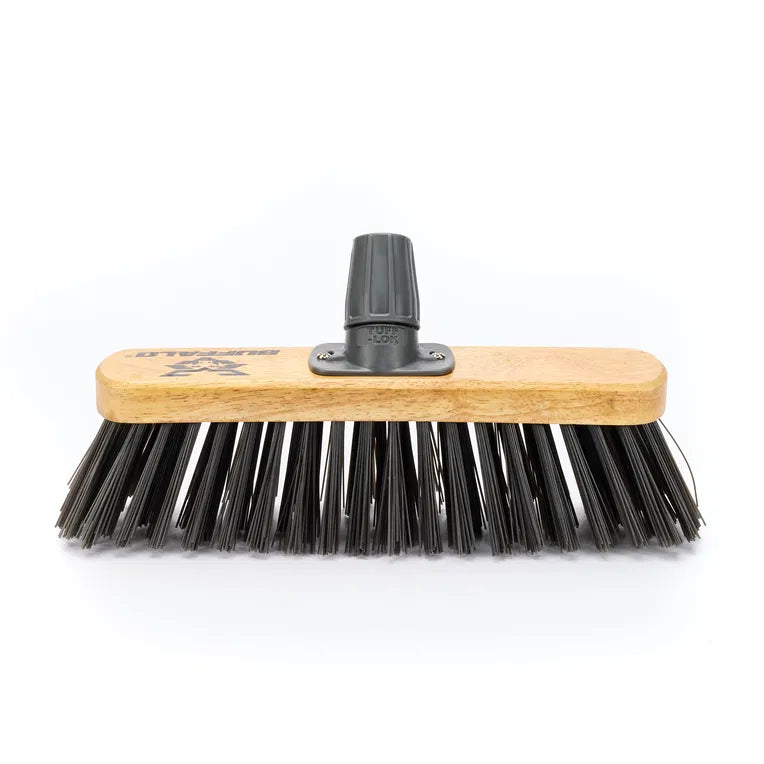 Buffalo Sweeper 12" Stiff PVC Broom Head with Tuff-Lok Bracket