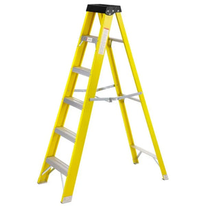 Fibreglass Stepladder 6 Step Aluminium 1.6m (5ft) ladder