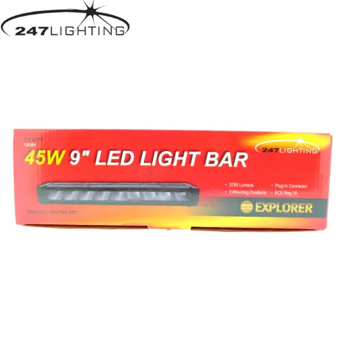 247 11" LED Work Lamp Bar | 45W, 3780 Lumens, IP67 Rated Spot Beam - CA 6131