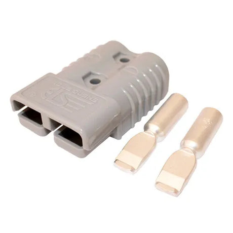 247 2 Pole Connector 50 AMP - Grey 2 Pin Plug, 3.5 to 5.6mm² Cable Capacity - CA 302