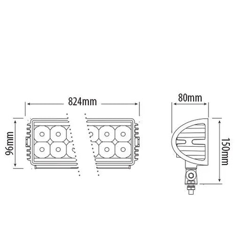 247 32" Adventure Work Lamp Bar | 10800 Lumens, 108W, IP67 Rated Flood Beam - CA 6115