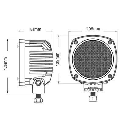 247 4″ Explorer Work Lamp | 5000 Lumens, 35W, IP68 Rated Flood Lamp - CA 6160