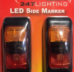 247 Red LED Side Marker Twin Pack