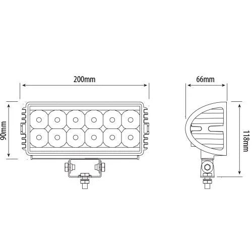 247 7.8" Adventure Work Lamp Bar | 2700 Lumens, IP67 Rated Flood Beam - CA 6114