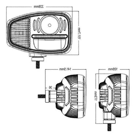 247 Combo LED Head Light (Right) | RHD - 82W, 5200 Lumens, IP68 Rated, 4-in-1 Function - CA 6165R