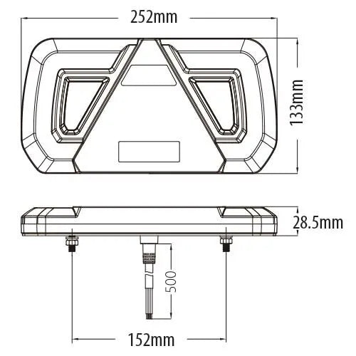 247 LED Combination Tail Lamp | Left - Multi-Function, IP67 Rated, ECE Approved - CA 7046
