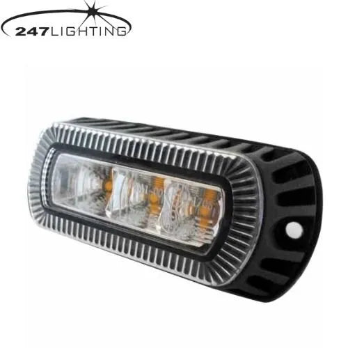 247 LED Directional Warning Light Amber - 9W, 10 Flash Patterns, IP6K9K Rated - CA 6082