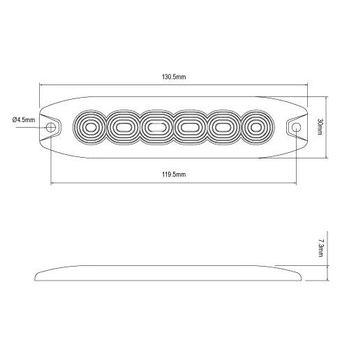 247 LED Directional Warning Light | Red - 9W, 18 Flash Patterns, IP67 Rated - CA 7182R