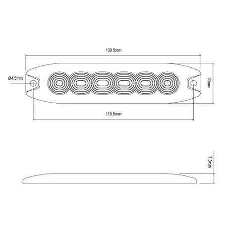 247 LED Directional Warning Light | Red - 9W, 18 Flash Patterns, IP67 Rated - CA 7182R