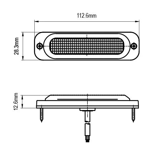 247 LED Directional Warning Red Light - 3W, 19 Flash Patterns, IP67 Rated - CA7073R