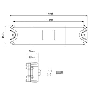 247 LED Multifunctional Tail Lamp | 8" Compact IP67 Rated Tail Light for Trailers & Machinery - CA 7074