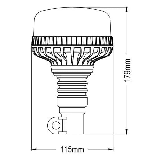 247 LED Pole Mount Trekker Beacon CA 8124 - 54W, 360° Light Distribution, IP56 Rated