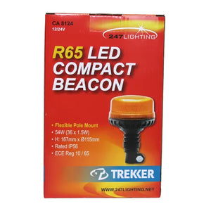 247 LED Pole Mount Trekker Beacon CA 8124 - 54W, 360° Light Distribution, IP56 Rated