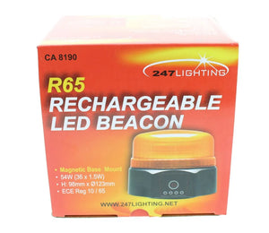 247 LED Rechargeable Beacon | 360° Light, 8-Hour Battery, IP66 Rated - CA 8190