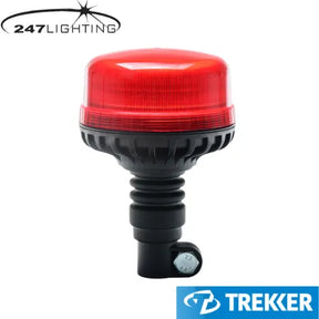247 LED Red Pole Mount Trekker Beacon | 54W, 360° Light Distribution, IP56 Rated - CA 8124R