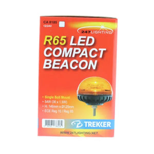 247 LED Single Bolt Trekker Beacon | 54W, 360° Light, IP56 Rated - CA 8185
