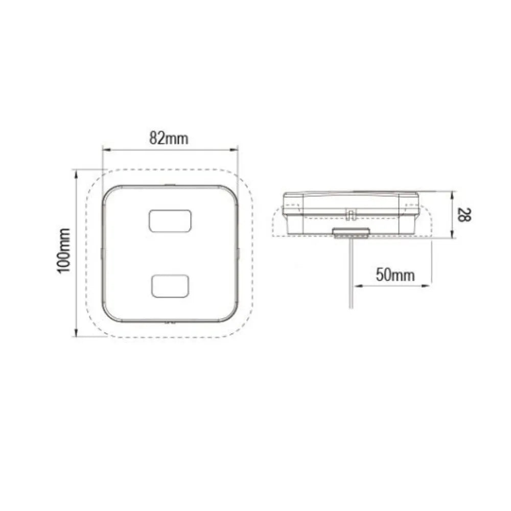 247 Lighting LED Tail Lamp CA 7108 | Multifunctional Tail & Reverse Light