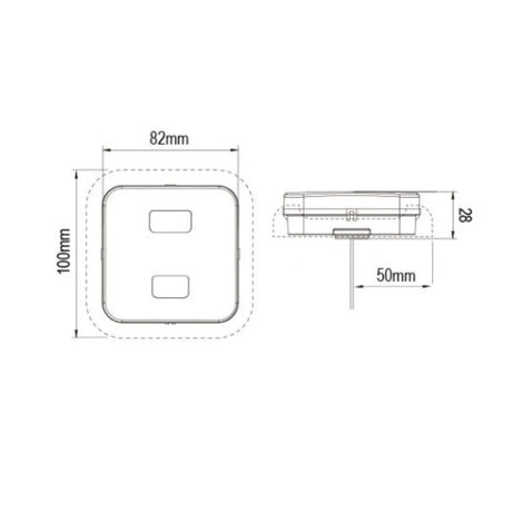 247 Lighting LED Tail Lamp CA 7108 | Multifunctional Tail & Reverse Light