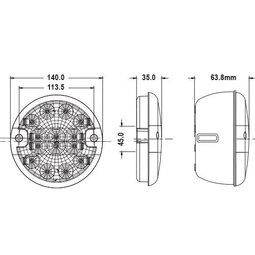 247 Multifunctional LED Tail Lamp With Bowl - Stop, Tail, Indicator, IP67 Rated - CA 9007
