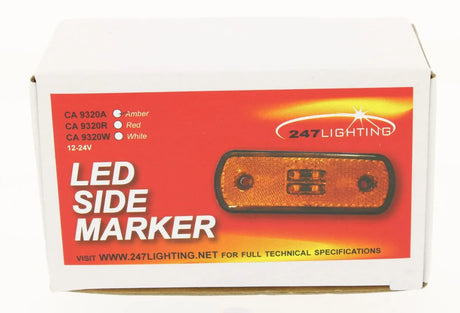 247 White LED Marker Lamp - IP65 Rated, 12-24V Surface Mount - CA 9320W