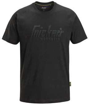 Snickers Logo T-Shirt Black 2590 | Soft & Comfortable Everyday Workwear Tee