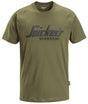 Snickers Logo T-Shirt Khaki Green 2590 | Soft & Comfortable Everyday Workwear Tee