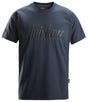 Snickers Logo T-Shirt Navy 2590 | Soft & Comfortable Everyday Workwear Tee