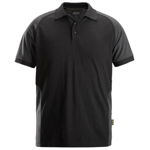 Snickers Two Coloured Polo Shirt Black/Steel Grey