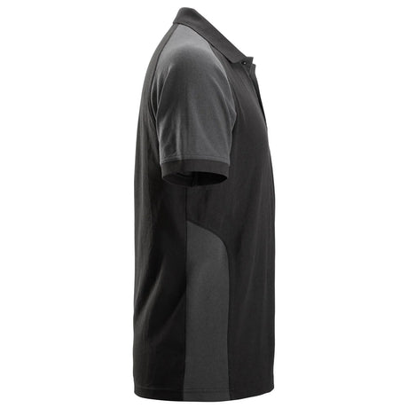 Snickers Two Coloured Polo Shirt Black/Steel Grey