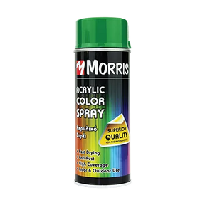 Morris High Gloss Acrylic Spray Paint Leaf Green 400ml - RAL 6002