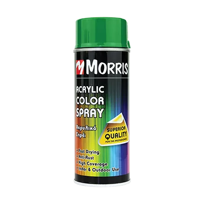 Morris High Gloss Acrylic Spray Paint Leaf Green 400ml - RAL 6002