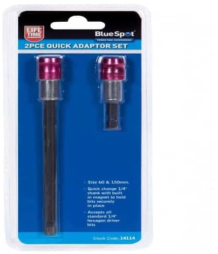 2pc Quick Adaptor Magnetic Set 1/4" 
