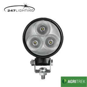 Agritrek 3 Inch Round LED Work Lamp 30W - 247 CA 5758, 9-32V Flood Beam