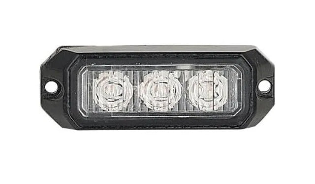3 LED Amber Warning Strobe - R65 Approved LG754 | 26 Flash Patterns, IP67