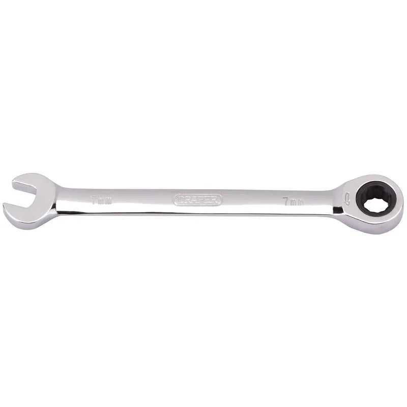 Draper Metric Ratcheting Combination Spanner, 7mm